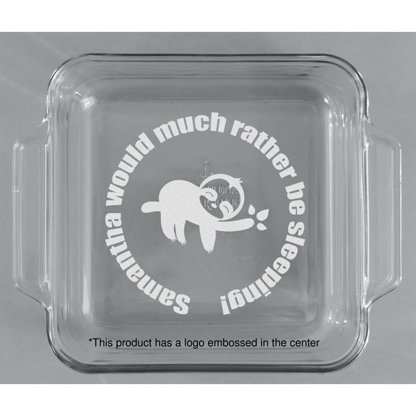 Sloth Glass Cake Dish - APPROVAL (8x8)