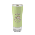 Sloth 2 oz Shot Glass - Glass with Gold Rim (Personalized)