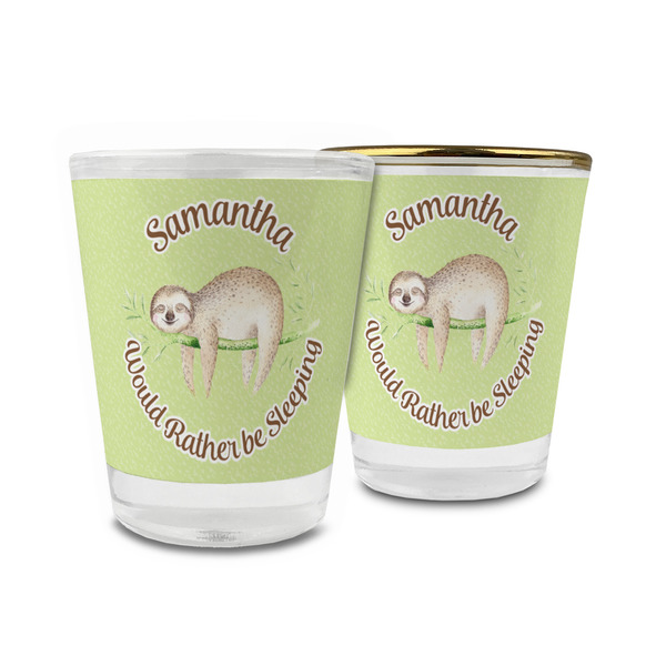 Custom Sloth Glass Shot Glass - 1.5 oz (Personalized)