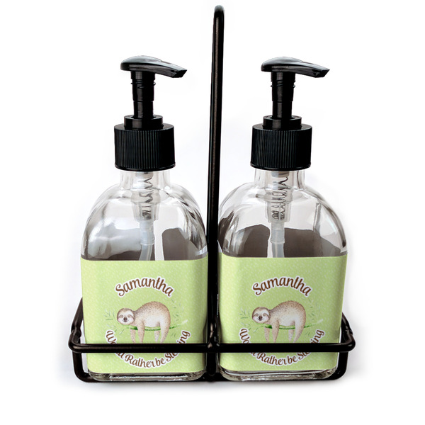 Custom Sloth Glass Soap & Lotion Bottles (Personalized)