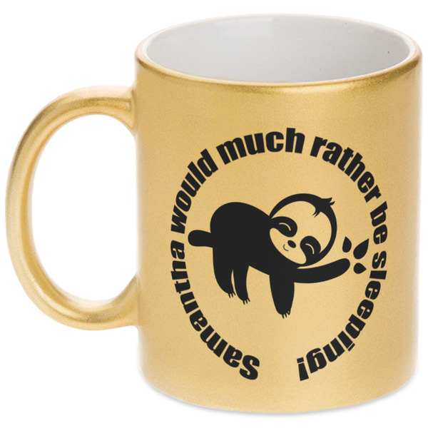 Custom Sloth Metallic Mug (Personalized)