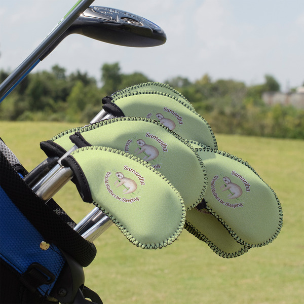 Custom Sloth Golf Club Iron Cover - Set of 9 (Personalized)