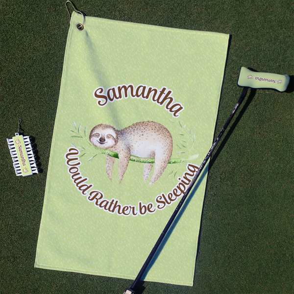 Custom Sloth Golf Towel Gift Set (Personalized)