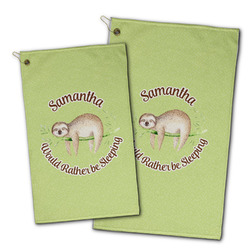 Sloth Golf Towel - Poly-Cotton Blend w/ Name or Text