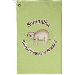 Sloth Golf Towel - Poly-Cotton Blend - Small w/ Name or Text