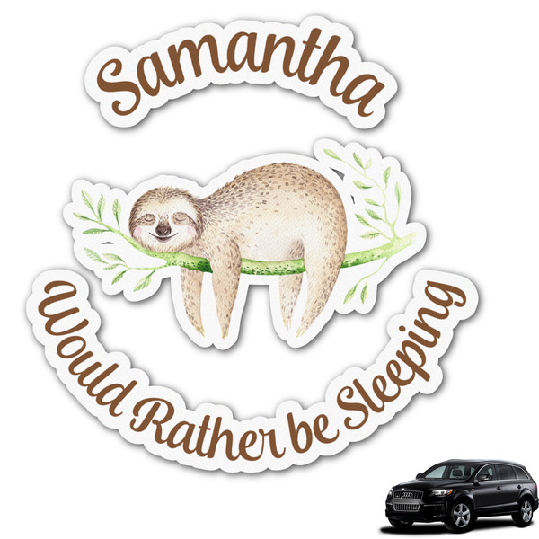Custom Sloth Graphic Car Decal (Personalized)
