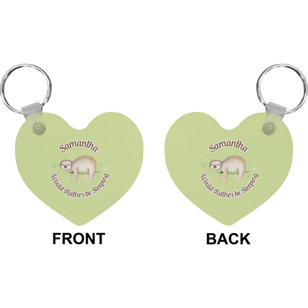 Sloth Heart Keychain (Front + Back)