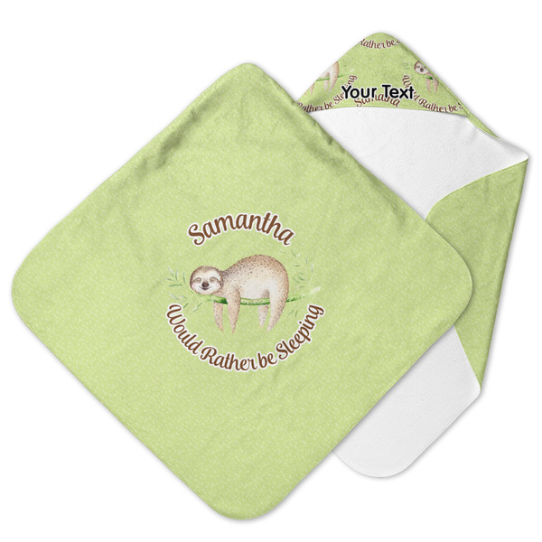 Custom Sloth Hooded Baby Towel (Personalized)