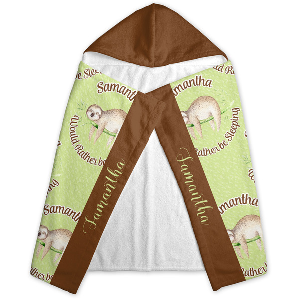 Sloth Hooded Towel - Folded