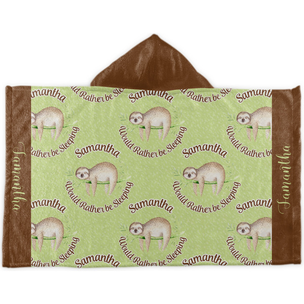 Custom Sloth Kids Hooded Towel (Personalized)