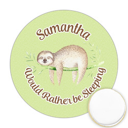 Sloth Printed Cookie Topper - Round (Personalized)