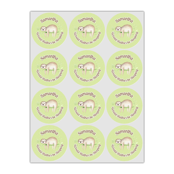 Sloth Icing Circle - Small - Set of 12