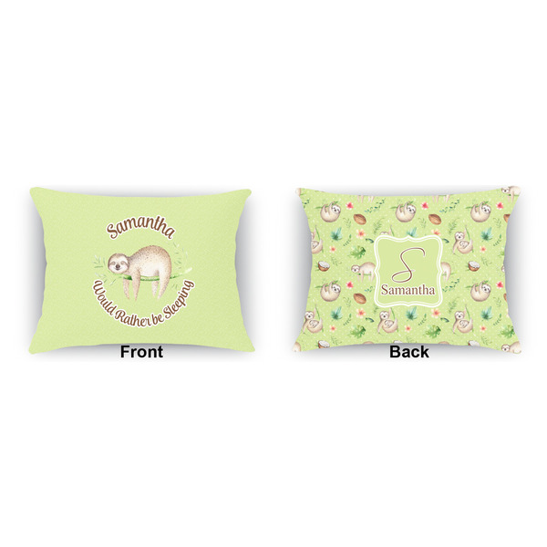 Sloth Indoor Rectangular Burlap Pillow (Front and Back)