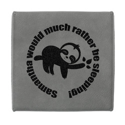 Sloth Jewelry Gift Box - Engraved Leather Lid (Personalized)