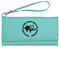Sloth Ladies Wallet - Leather - Teal - Front View