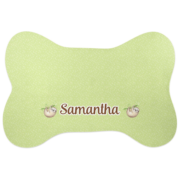 Custom Sloth Bone Shaped Dog Food Mat (Personalized)