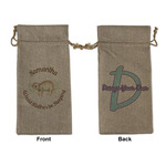 Sloth Large Burlap Gift Bag - Front & Back (Personalized)