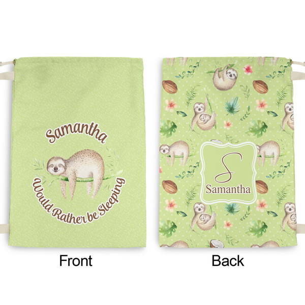 Sloth Large Laundry Bag - Front & Back View
