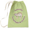 Sloth Large Laundry Bag - Front View