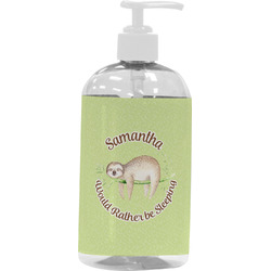 Sloth Plastic Soap / Lotion Dispenser (16 oz - Large - White) (Personalized)