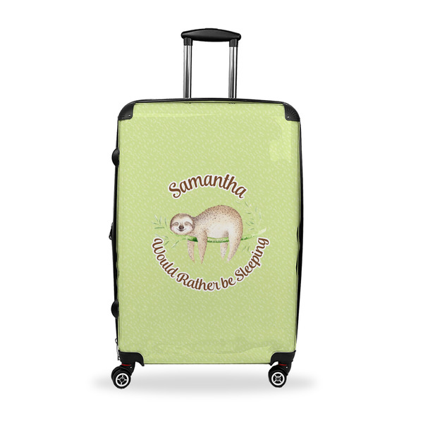 Custom Sloth Suitcase - 28" Large - Checked w/ Name or Text