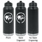 Sloth Laser Engraved Water Bottles - 2 Styles - Front & Back View