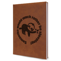 Sloth Leather Sketchbook - Large - Single Sided (Personalized)