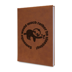 Sloth Leather Sketchbook - Small - Double Sided (Personalized)