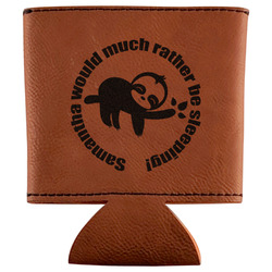 Sloth Leatherette Can Sleeve (Personalized)