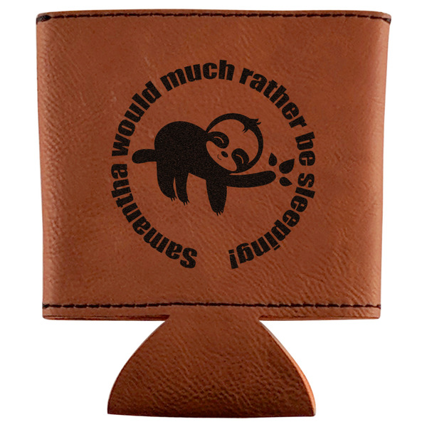 Custom Sloth Leatherette Can Sleeve (Personalized)
