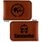 Sloth Leatherette Magnetic Money Clip - Front and Back