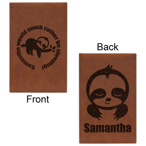 Sloth Leatherette Sketchbooks - Small - Double Sided - Front & Back View
