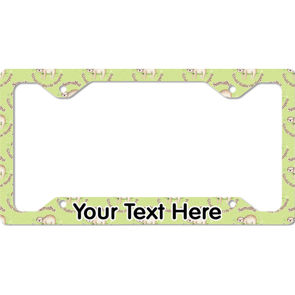 Custom Sloth License Plate Frame - Style C (Personalized)