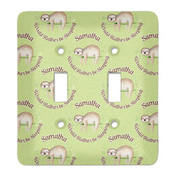 Sloth Light Switch Cover (2 Toggle Plate) (Personalized)
