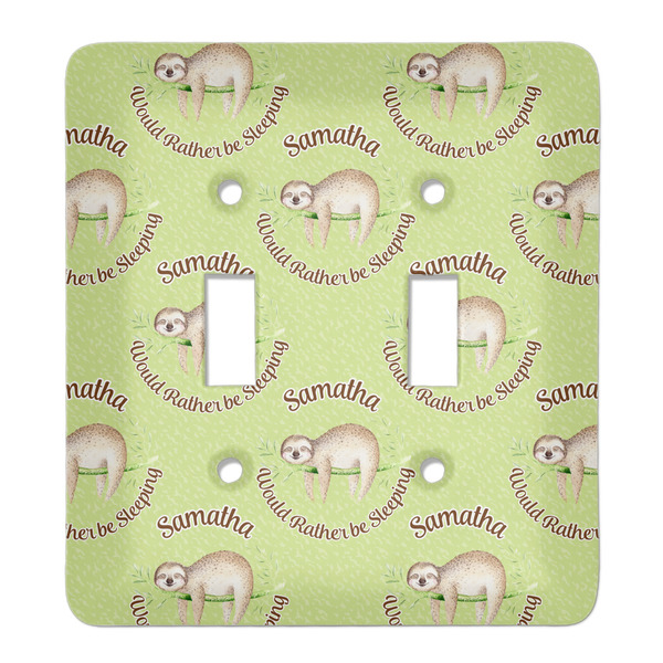 Custom Sloth Light Switch Cover (2 Toggle Plate) (Personalized)