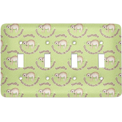 Sloth Light Switch Cover (4 Toggle Plate) (Personalized)