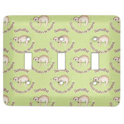 Sloth Light Switch Cover (3 Toggle Plate) (Personalized)