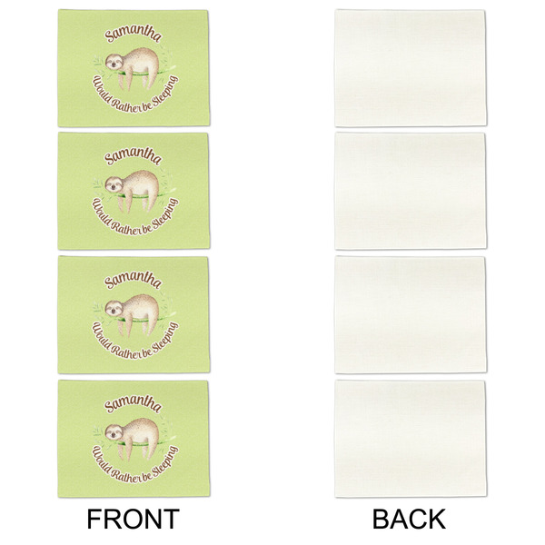 Sloth Linen Placemat - APPROVAL Set of 4 (single sided)