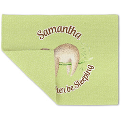 Sloth Double-Sided Linen Placemat - Single w/ Name or Text