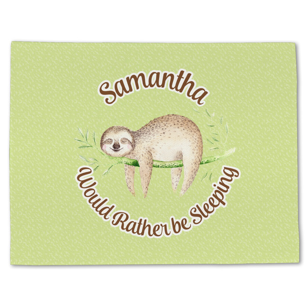 Custom Sloth Single-Sided Linen Placemat - Single w/ Name or Text