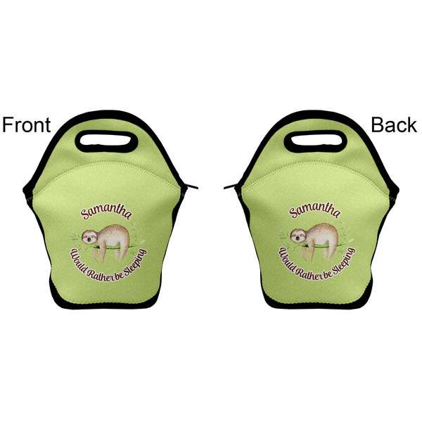Sloth Lunch Bag - Front and Back