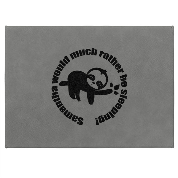 Sloth Medium Gift Box with Engraved Leather Lid - Approval