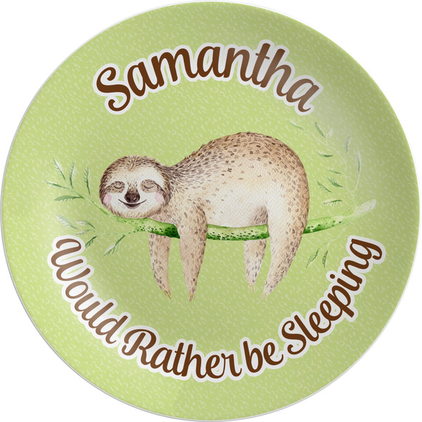 Custom Sloth Melamine Plate (Personalized)