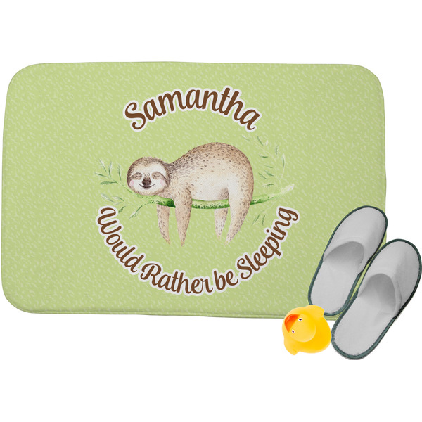 Custom Sloth Memory Foam Bath Mat (Personalized)