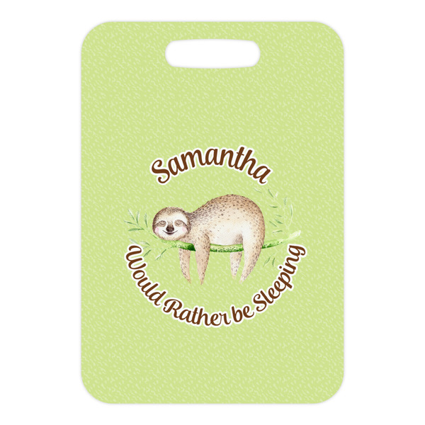 Sloth Metal Luggage Tag - Front Without Strap