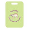 Sloth Metal Luggage Tag - Front Without Strap