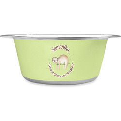 Sloth Stainless Steel Dog Bowl - Large (Personalized)