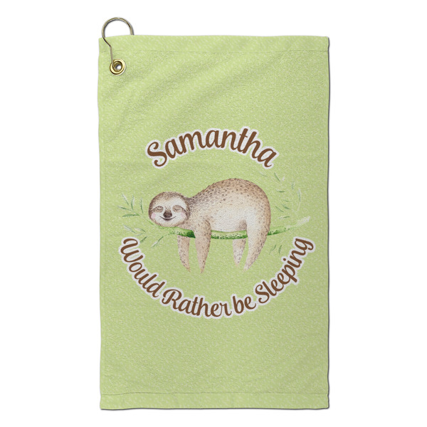 Custom Sloth Microfiber Golf Towel - Small (Personalized)