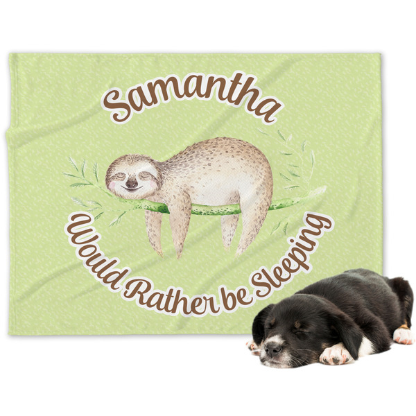 Custom Sloth Dog Blanket - Large (Personalized)