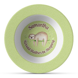 Sloth Plastic Bowl - Microwave Safe - Composite Polymer (Personalized)